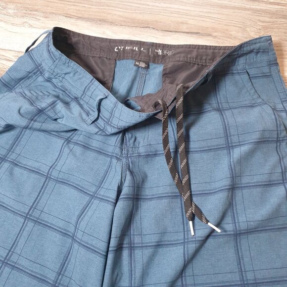 ONeill Men Hybrid Plaid Board Shorts Size 36 Swim Trunks Pool Vacation Surf - Picture 4 of 6